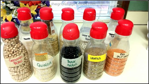 Easy Pantry Organizing: Coffee Creamer Containers