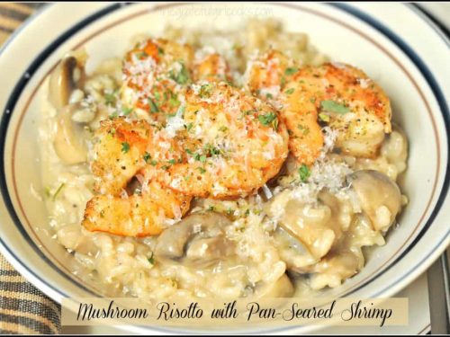 Mushroom Parmesan Shrimp Risotto Recipe