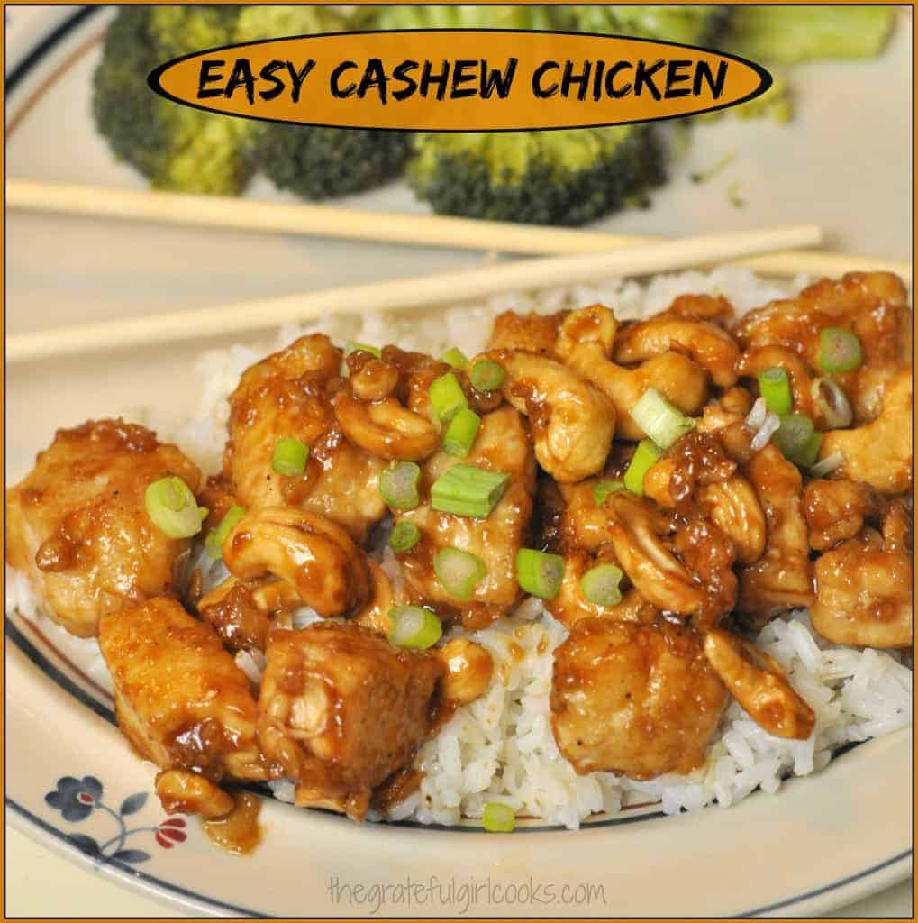 Easy Cashew Chicken (20 minutes!) / The Grateful Girl Cooks!