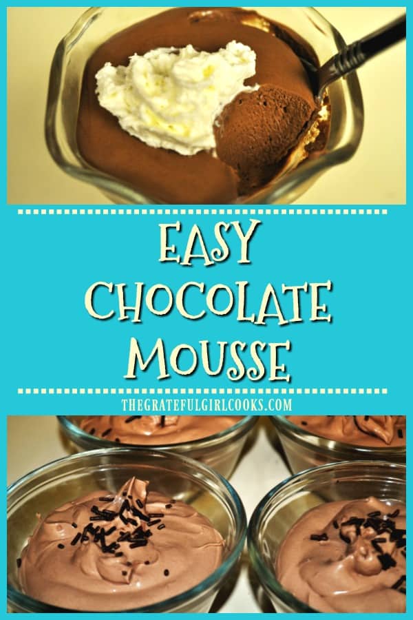 Make light and creamy, easy chocolate mousse in about 10 minutes! This yummy treat can be eaten as is, or added to cakes or puff pastry!