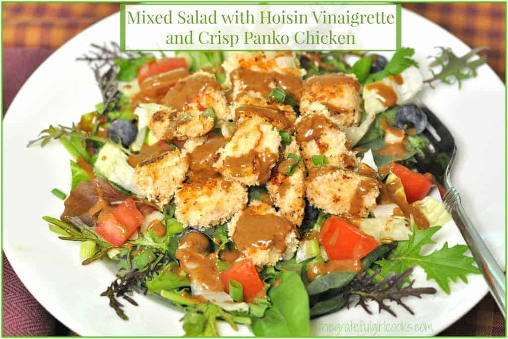 Mixed Salad with Hoisin Vinaigrette and Crisp Panko Chicken