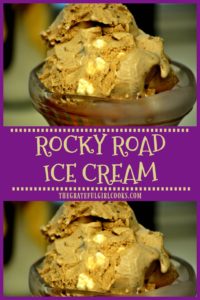 rocky road ice cream with chocolate covered almonds