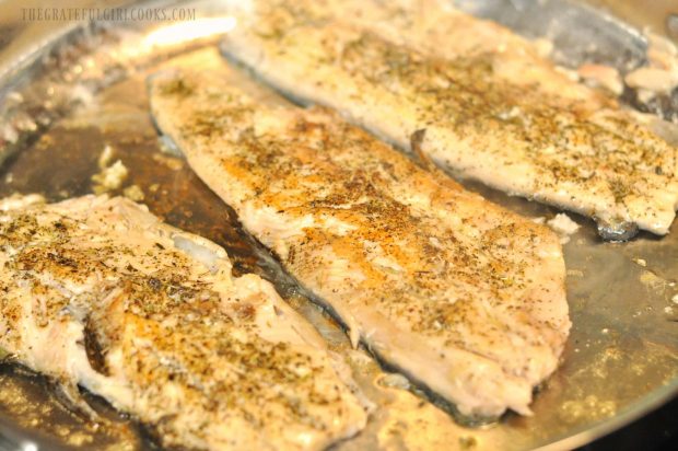 Trout in Lemon Garlic Butter Sauce / The Grateful Girl Cooks!