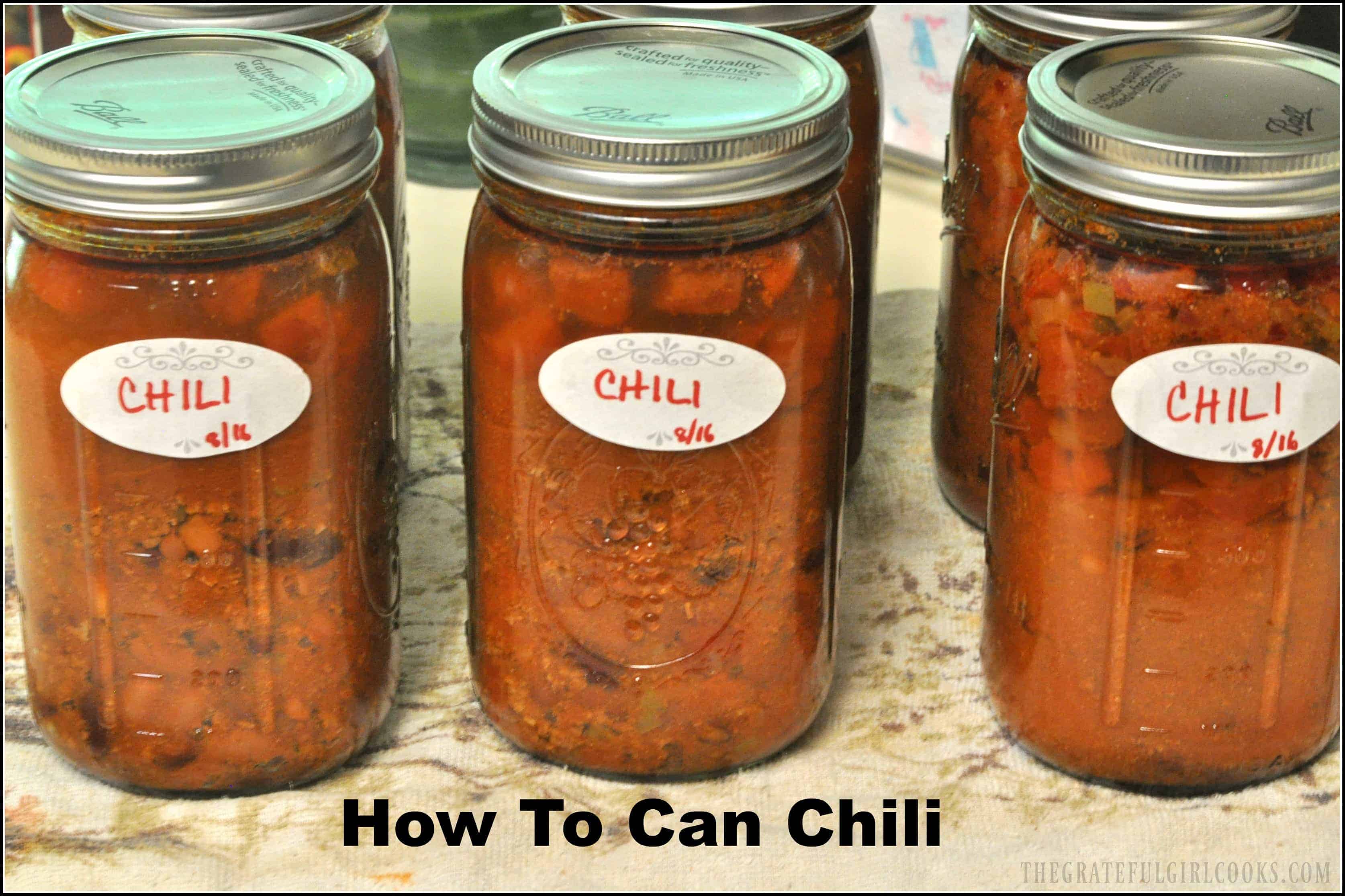 Canning Chili in Presto 12 Quart Electric Canner - A Quick and