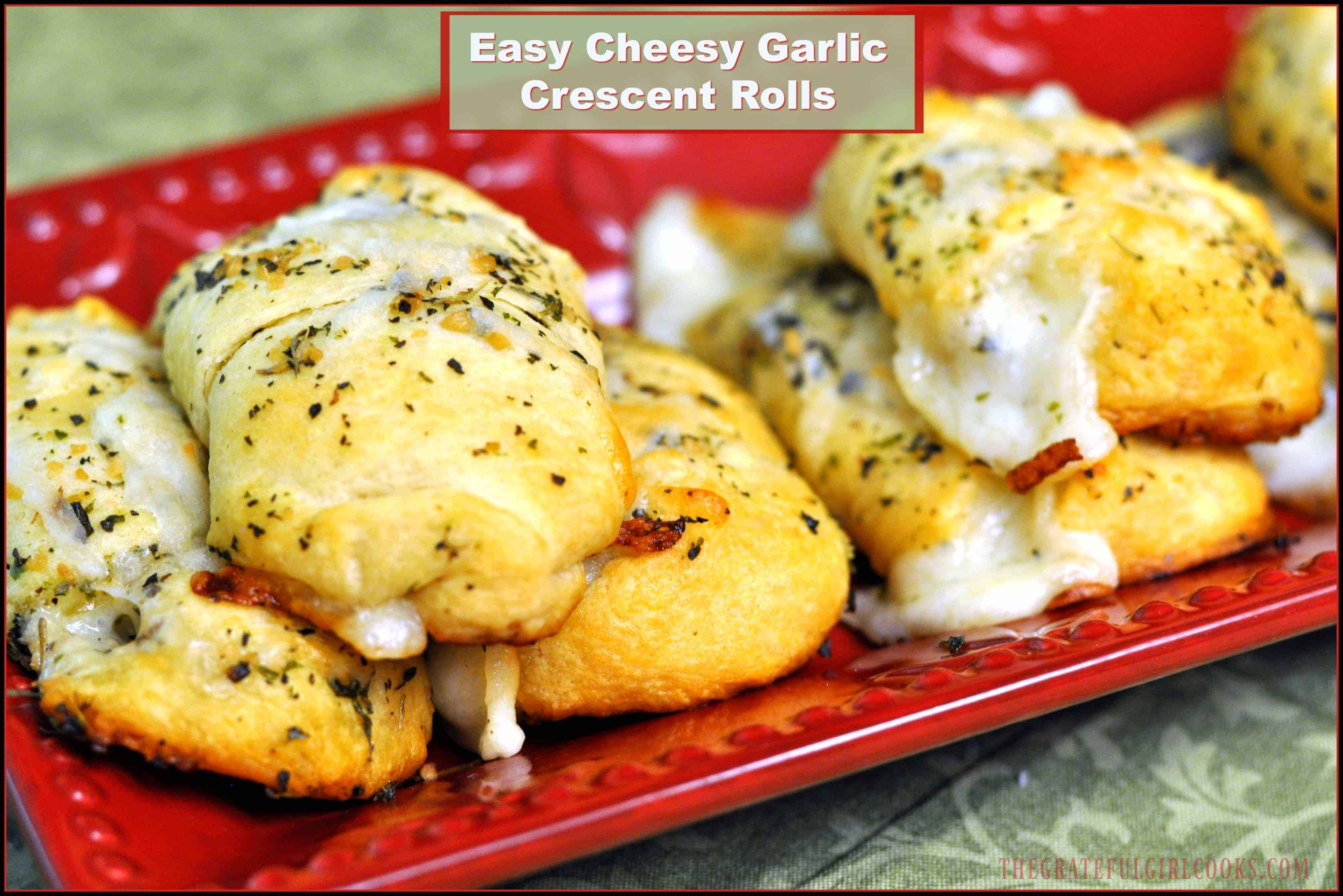 Cheesy Garlic Stuffed Crescent Rolls