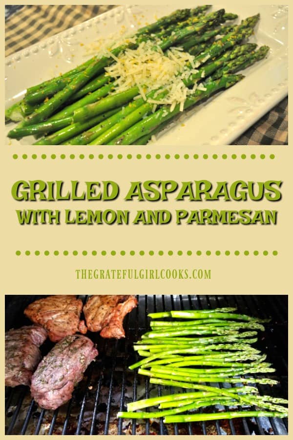 Grilled Asparagus with Lemon and Parmesan / The Grateful Girl Cooks!
