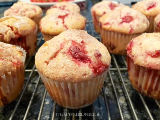 Fresh Strawberry Muffins (makes 12) - The Grateful Girl Cooks!