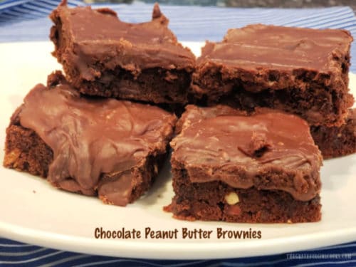 Chocolate Peanut Butter Brownies - The Grateful Girl Cooks!