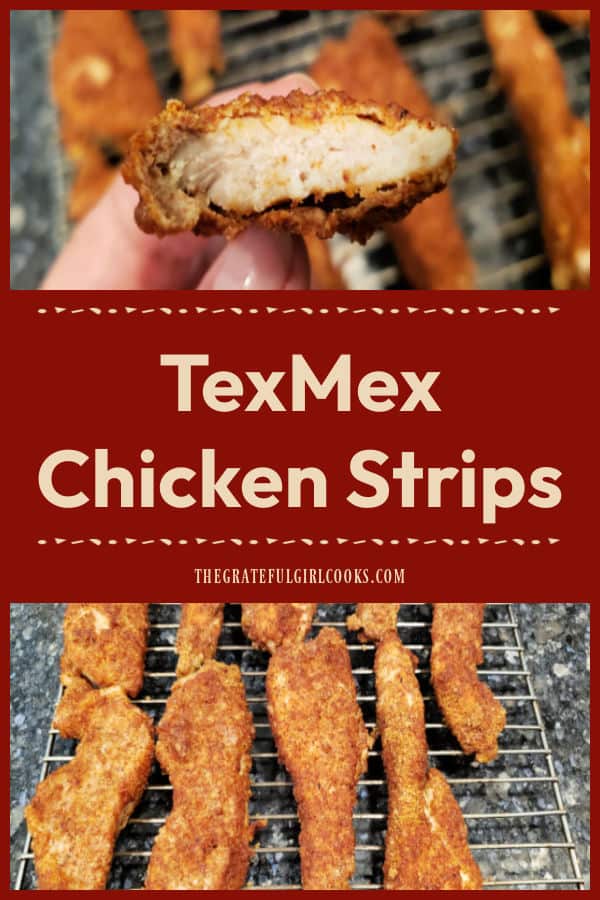 Make TexMex Chicken Strips for an easy meal! Recipe includes instructions and ingredient list for 2 prep options: regular OR gluten-free!