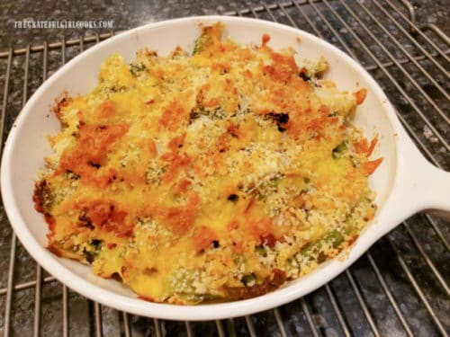 Brussel Sprout Casserole for Two - The Grateful Girl Cooks!