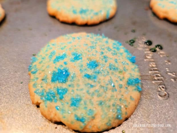 Clue-colored sugar is used to decorate some of the cookies.