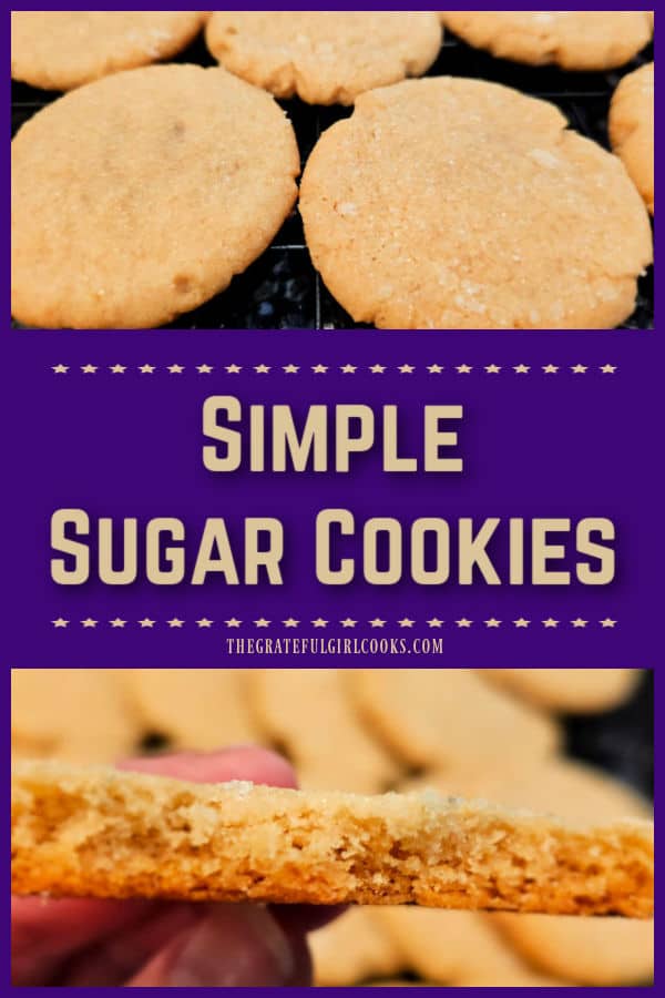 Make 3 dozen Simple Sugar Cookies! These old-fashioned cookies are easy-to-make delicious treats your family and friends will enjoy.