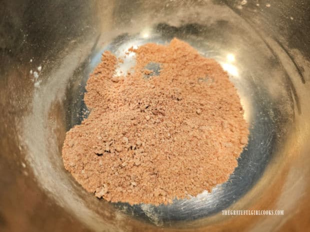 Once fully combined, the seasoning mix is ready to apply to the chicken.