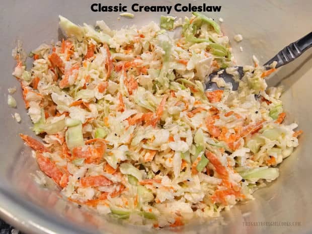 Make classic creamy coleslaw any time of year! Simple yet delicious, it's a perfect side dish for burgers, grilled meats and sandwiches!